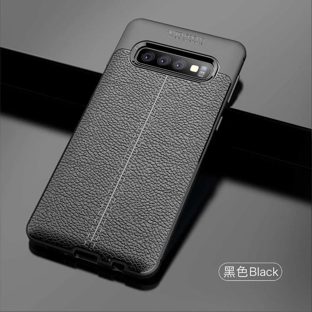 Для samsung Galaxy S10/S10 E/S10 Plus прочная Броня углеродного волокна Texutred TPU крышка САППУ для