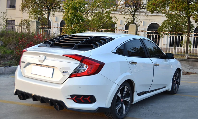 Автомобильный Стайлинг Подходит для Honda 10th Gen Civic sedan- ABS заднего окна лобовое стекло жалюзи крышка отделка