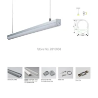 100 x 1m setslot anodized silver round shape led channel and semicircle led alu profile for suspension lights