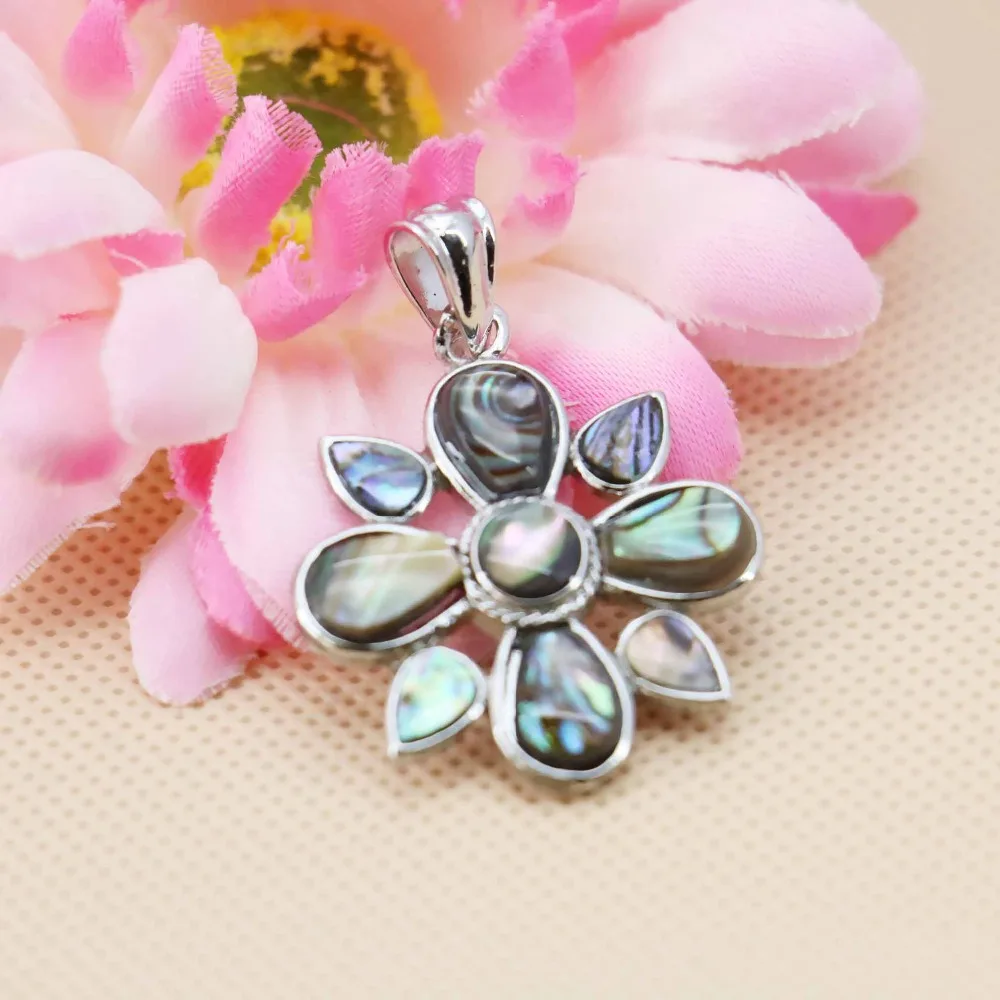 28 мм горячая Распродажа преобладающая бижутерия с цветочным дизайном Абалон