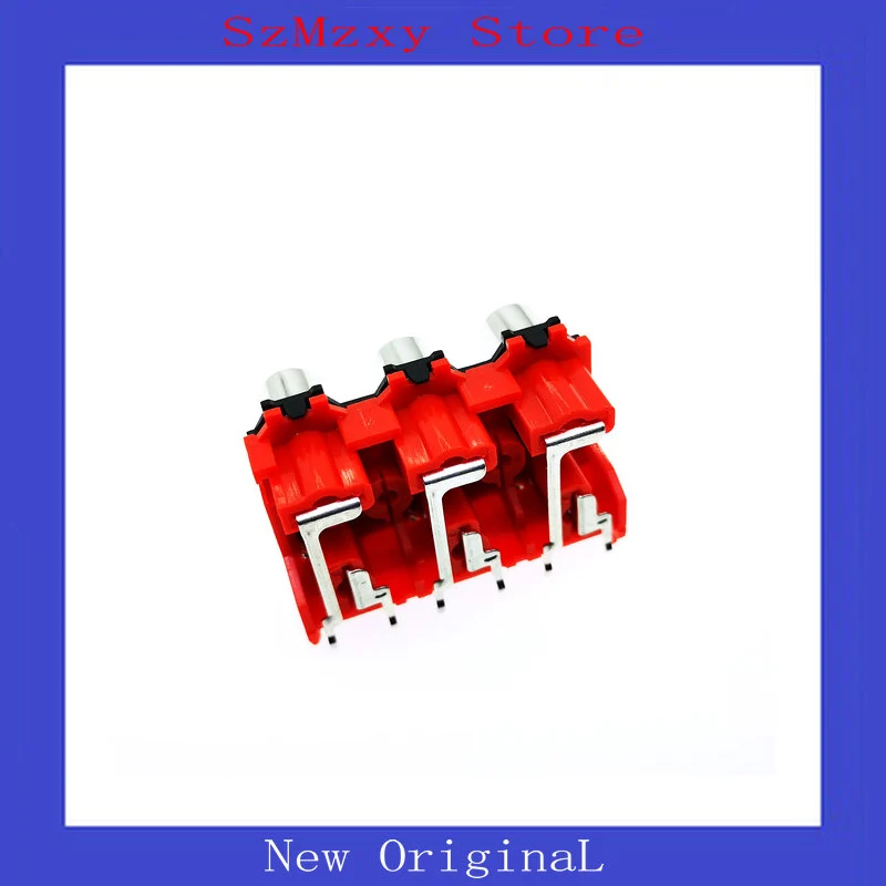 

10PCS AV6-8.4-13 RCA Core Socket 6 Hole STB TV Plug AV JACK RCA Socket Input Audio And Video Socket AV6 Connector