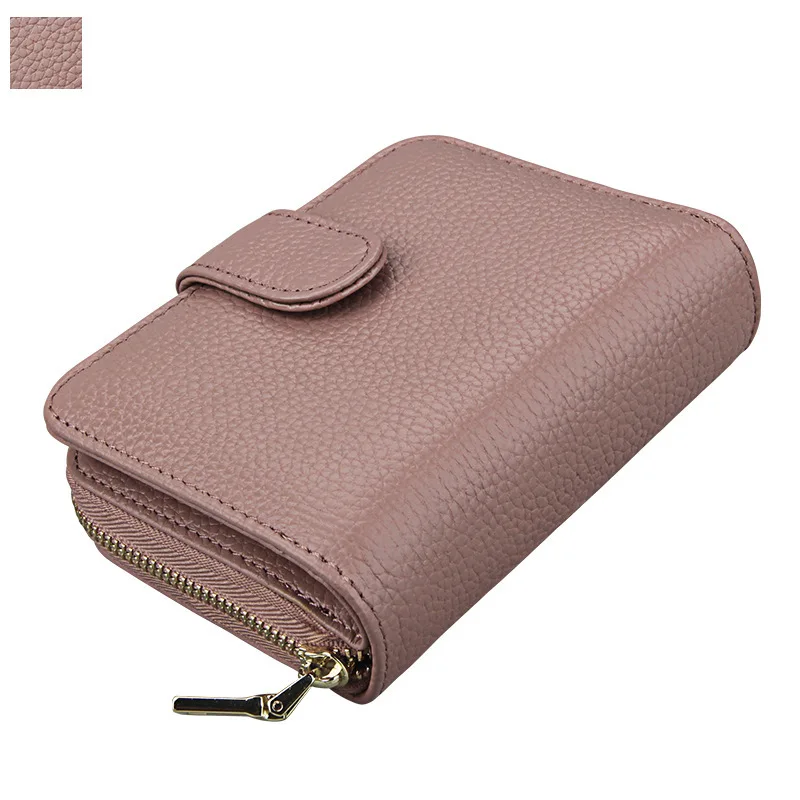 KB132 Pink Женские кошельки из натуральной воловьей кожи 755-40, женские рчид блокирующие противоугонные кошельки, держатели для ID карт, Carteras - Цвет: KB132 Pink