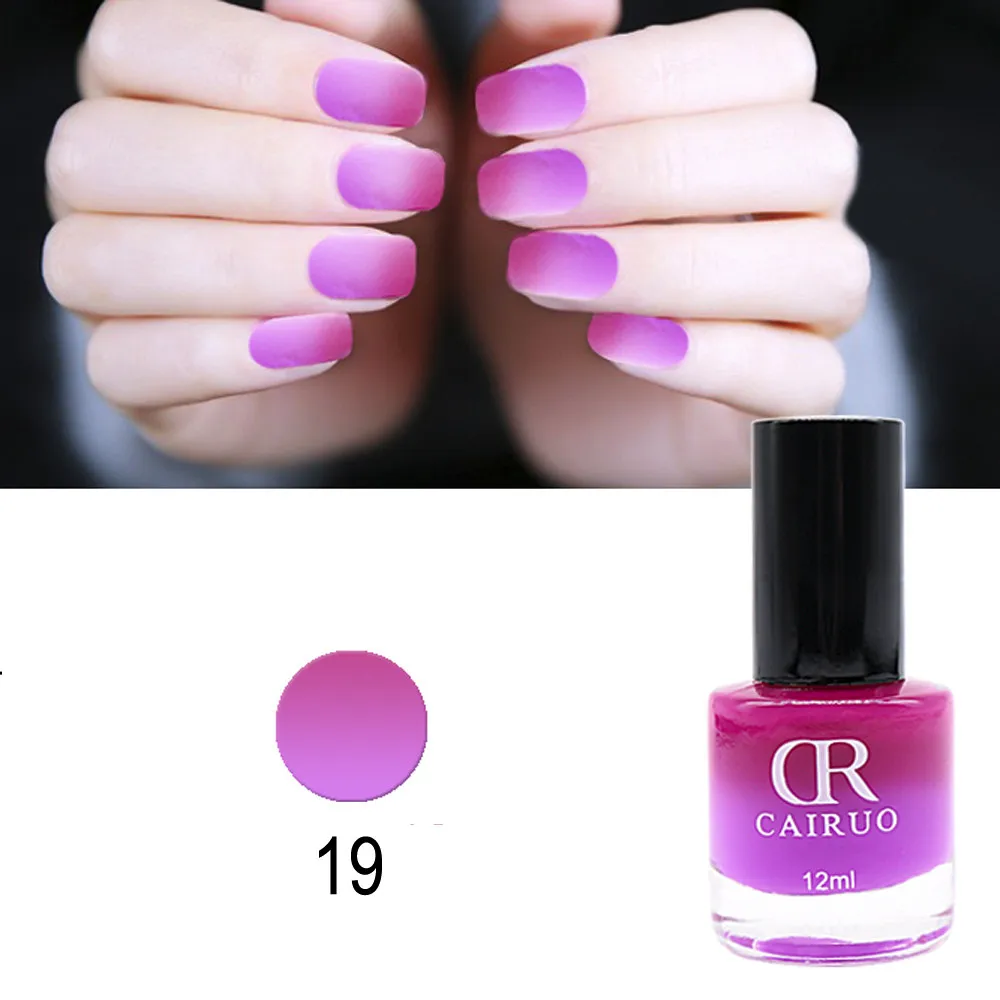 

12ML Temperature Change Nail Polish Color Temperature Control Health Nontoxic Nail Oil 26 Color 5.24