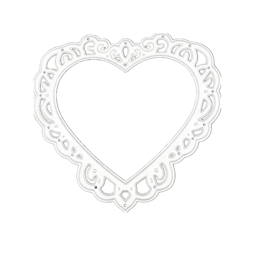 Сердце Цветочные края металла резки трафареты для DIY Скрапбукинг Фотоальбом