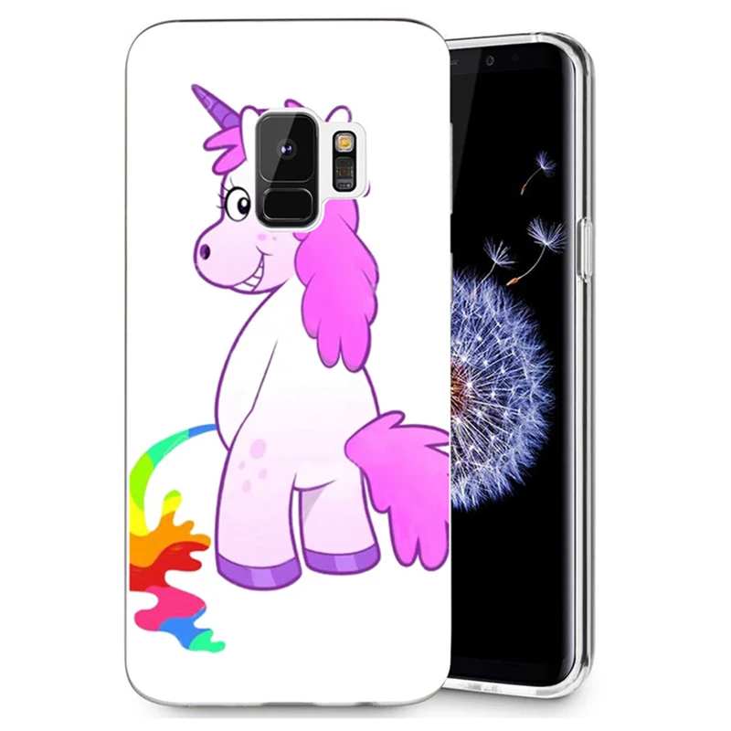 Case For Samsung Galaxy S3 S9 S9Plus S8 Plus S7 edge Note 8 Unicorn Painted Clear Soft TPU Silicone Fundas R038 |