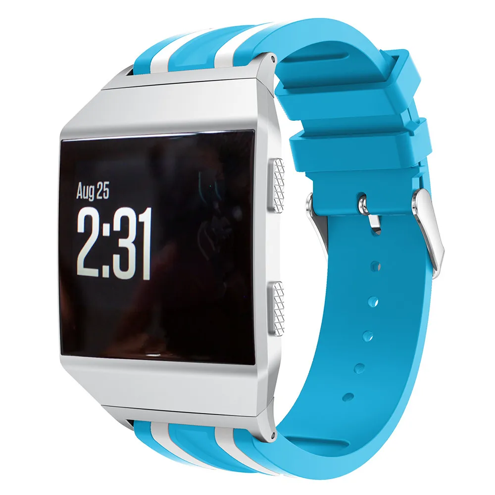 2In1 ремешок для наручных часов Fitbit ионной ремень перфорированная силиконовая
