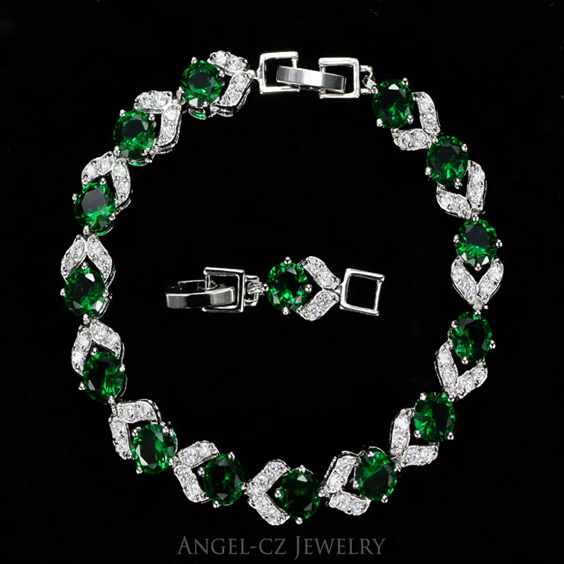 ANGELCZ романтичный Австрийский белый и красный кристалл Ручная инкрустация