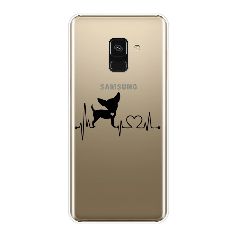 Heart Dog Puppy Back Cover For Samsung Galaxy A3 A5 A7 2016 2017 Soft Silicone Case 2018 A6 A8 Plus Phone | Мобильные телефоны и