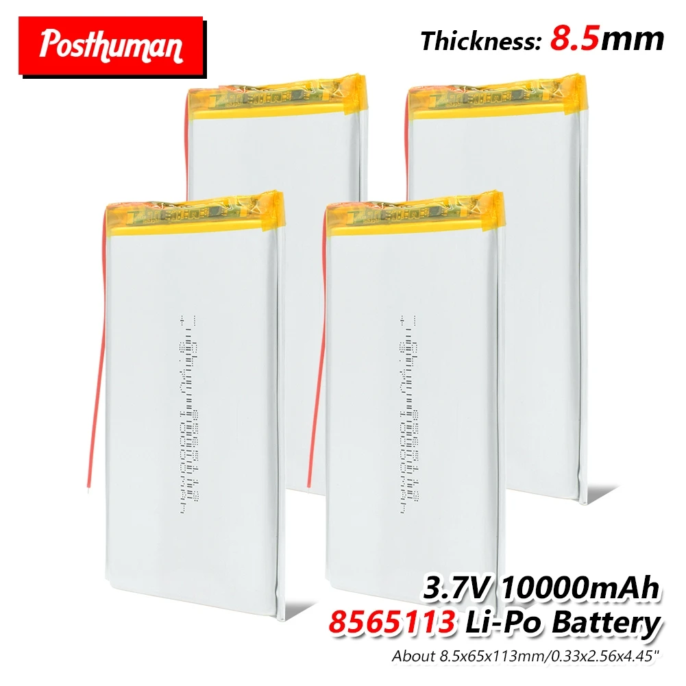 Postuman 3,7 V 10000mAh Lipo аккумулятор 8565113 с PCM для планшета DVD gps медицинское устройство PDA Bluetooth динамик, цифровая камера
