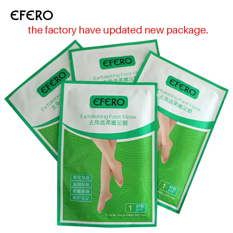 2 пары EFERO отшелушивающая маска для ног для удаления омертвевшей кожи маска для ног носки для педикюра Sosu носки для пилинга кутикулы крем для ног Уход за ногами