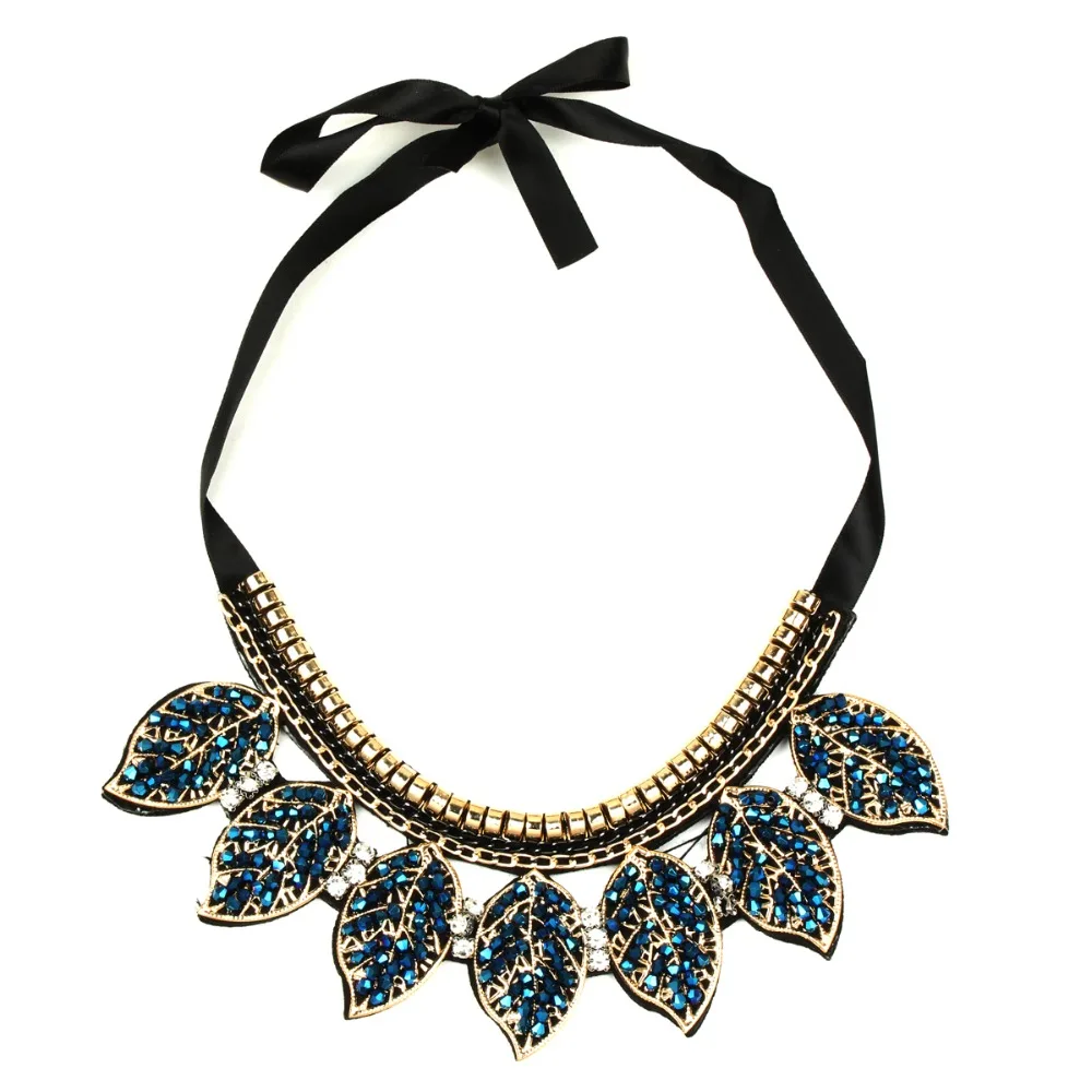 Дешевое модное ожерелье ручной работы из бисера и пайеток бархатное с пайетками