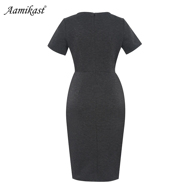 Женское платье карандаш с вышивкой Aamikast элегантное винтажное облегающее
