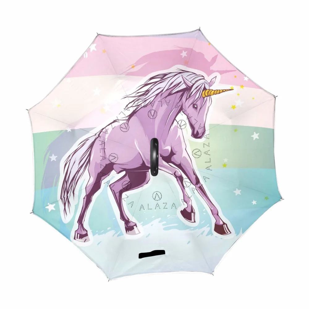 

New Unicorn Double Layer Car Reverse Umbrella Rain Women Men Umbrellas Reverse For Windproof Umbrella Self Stand Sun Protection