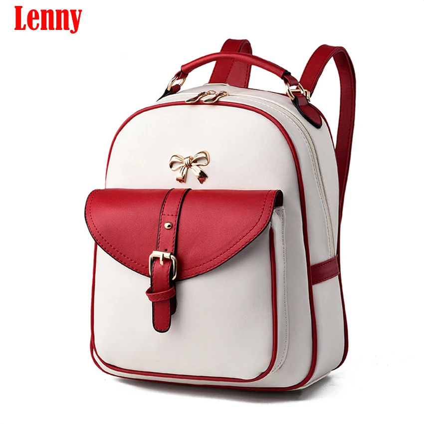 Новые Моды для Женщин Рюкзаки женщин Кожа PU Маленькая Девочка Школьная Сумка