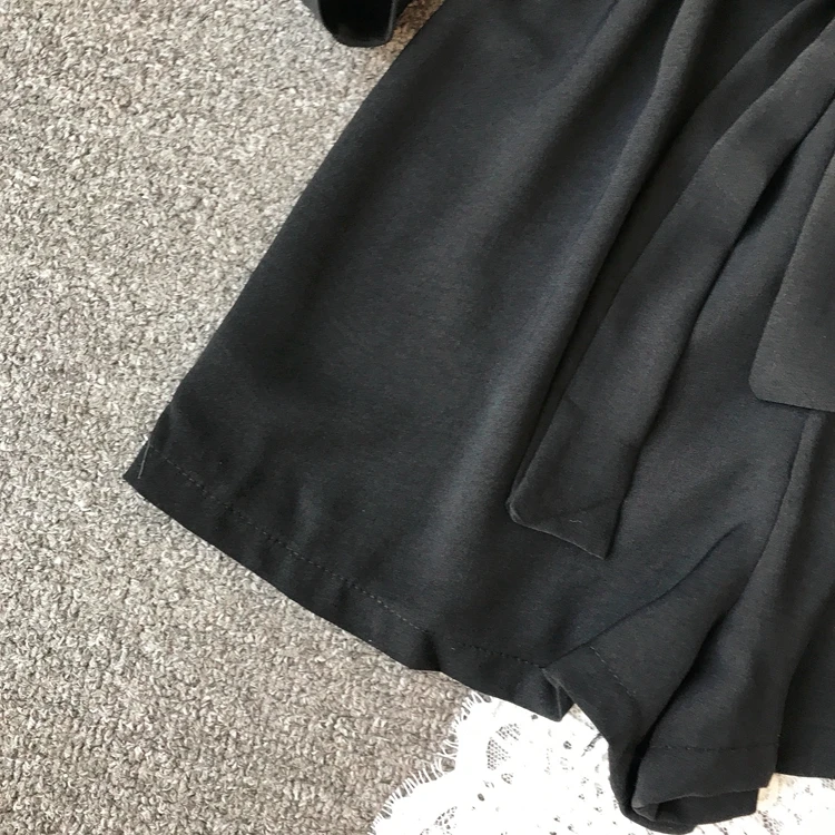 ALPHALMODA, Осенний женский однобортный комбинезон с длинными рукавами, откидной карман, высокая талия, пояс, Женский Повседневный однотонный комбинезон
