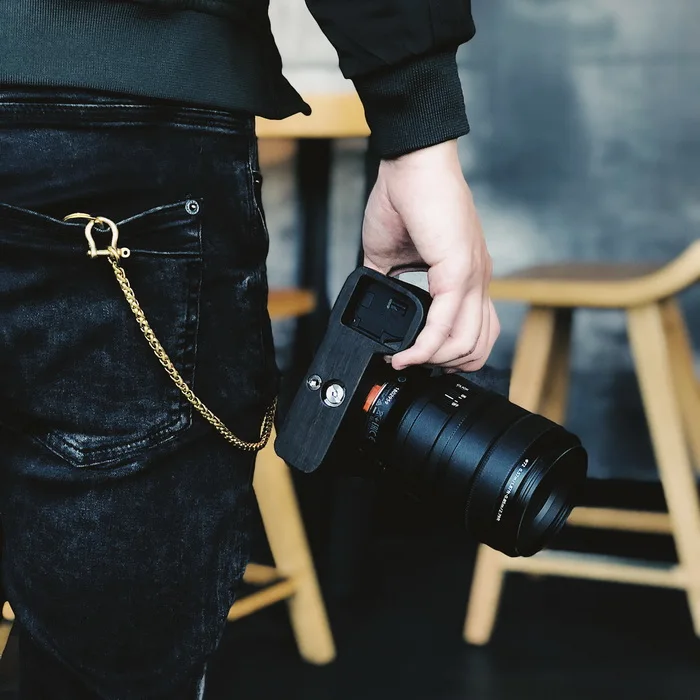 Африканское черное дерево деревянная ручка пластина Кронштейн для sony a9 A7m3 A7RIII ILCE-7RM3 A7R MKIII