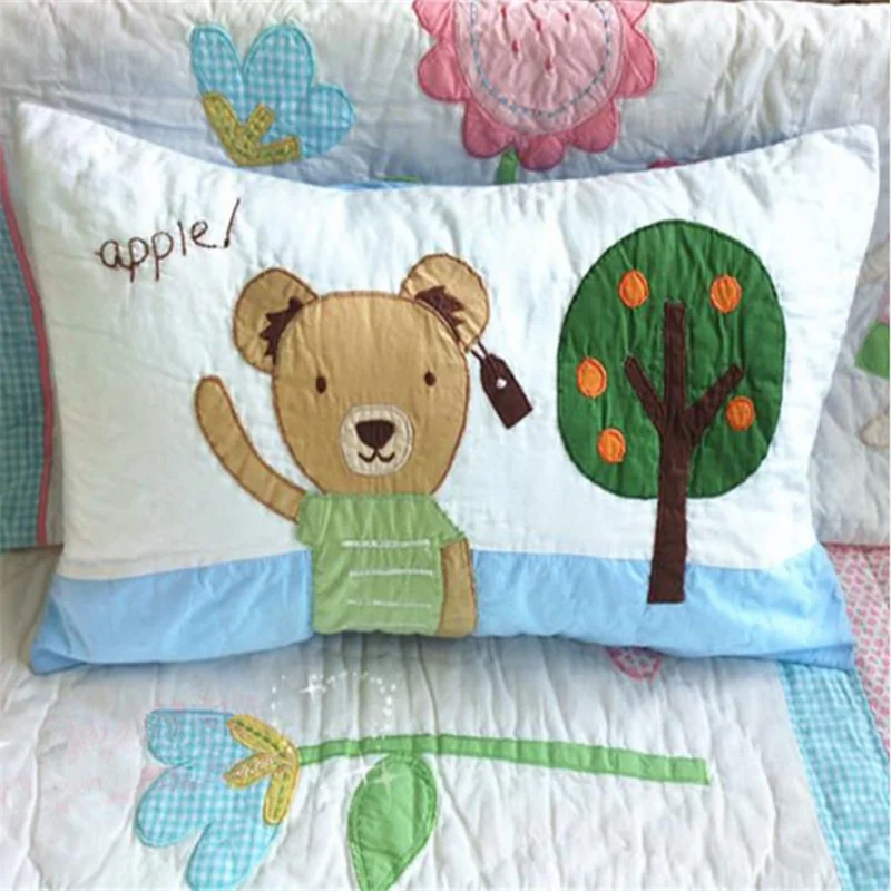 1 шт. Детская Хлопковая наволочка с вышивкой | Дом и сад
