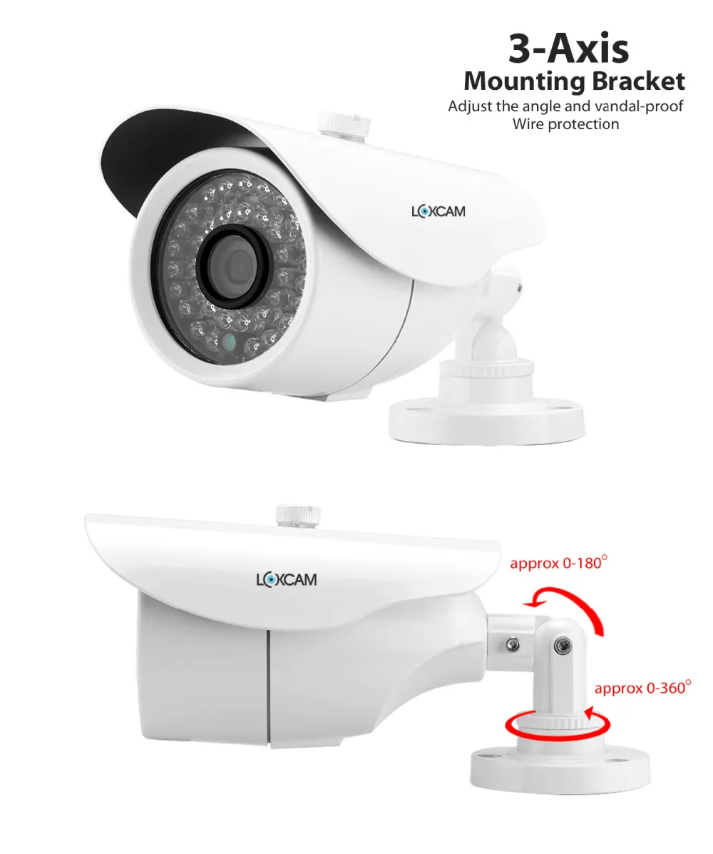 LOXCAM h.265 + 16CH 4MP AHD DVR 3g Wifi система видеонаблюдения 16 шт. супер 3MP 2048x1536p наружная