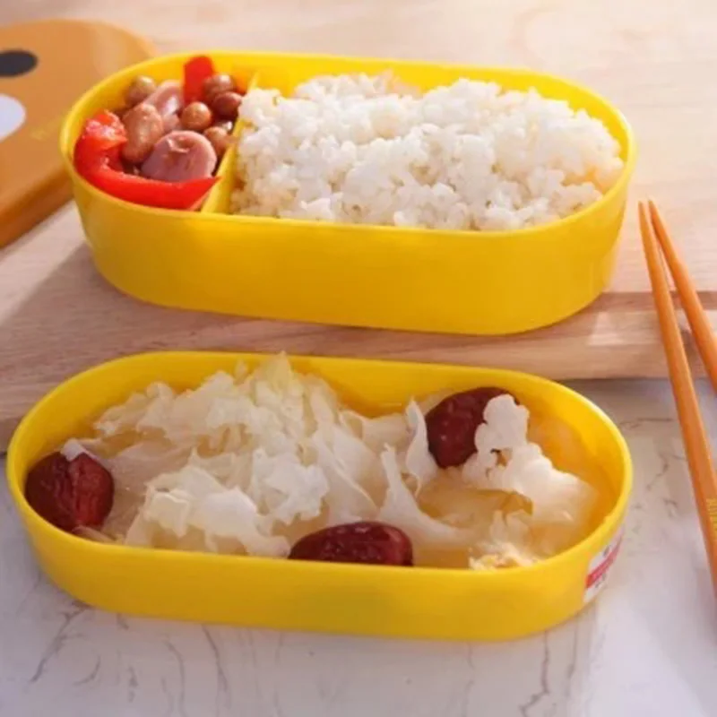 QuickDone 2 Слои пластиковые Rilakkuma &quotЛанч-бокс&quot милый мультяшный контейнер еды Bento