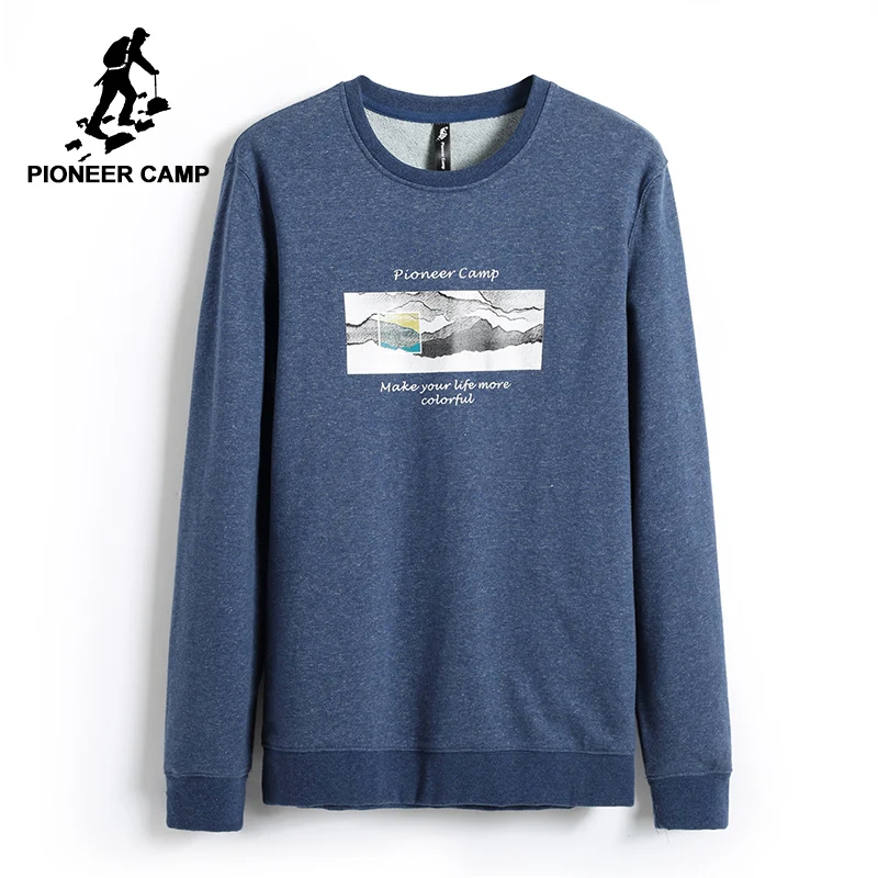 Мужская Повседневная Толстовка с принтом Pioneer Camp синяя джинсовая толстовка