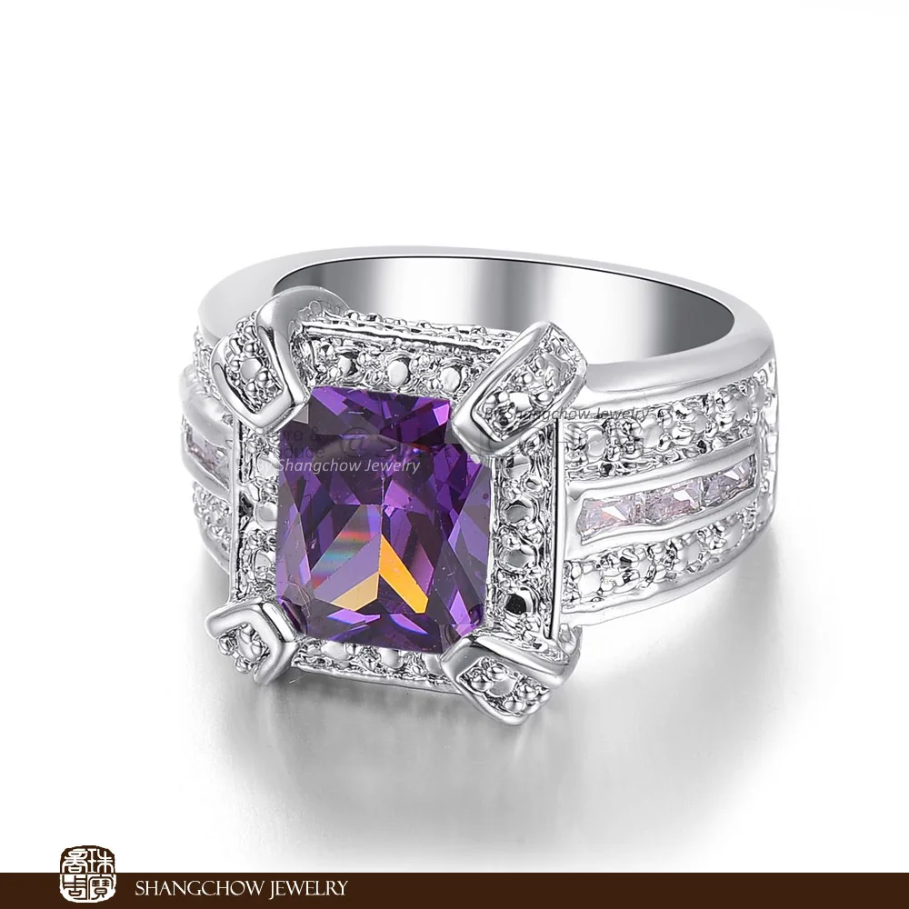 Новинка! Винтажное модное ювелирное изделие Фиолетовый кварц Стерлинговое