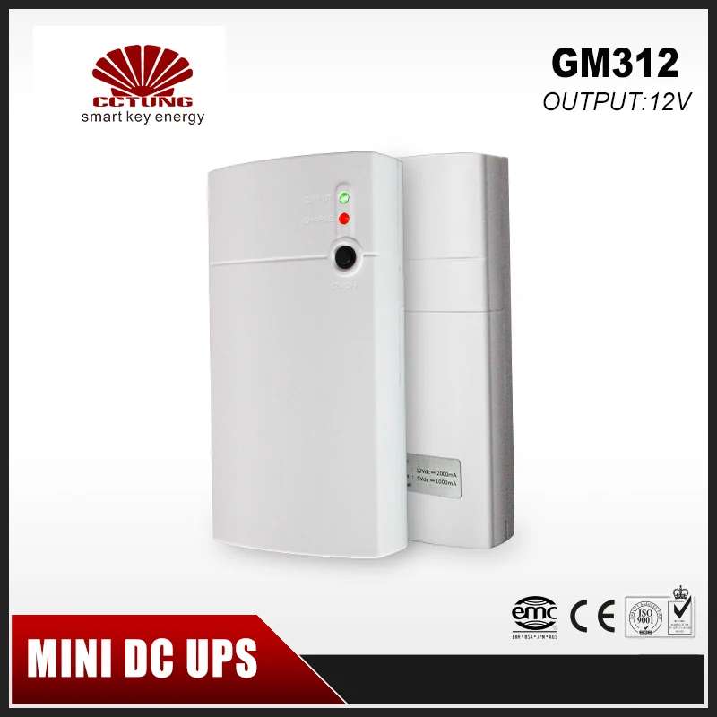 GM312 Мини Портативный UPS с 12V входом двойной 5V Выход 7.8Ah литиевая батарея для