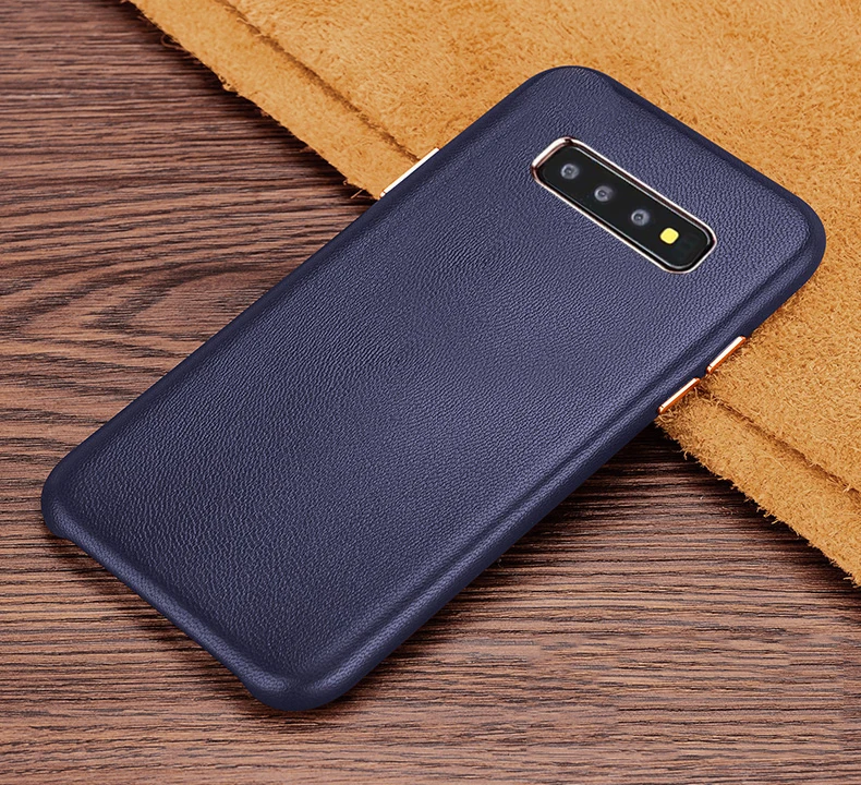 Для samsung S10 плюс чехол Роскошный тонкий из мягкой натуральной кожи защитный чехол для телефона для samsung S10 S10E чехол