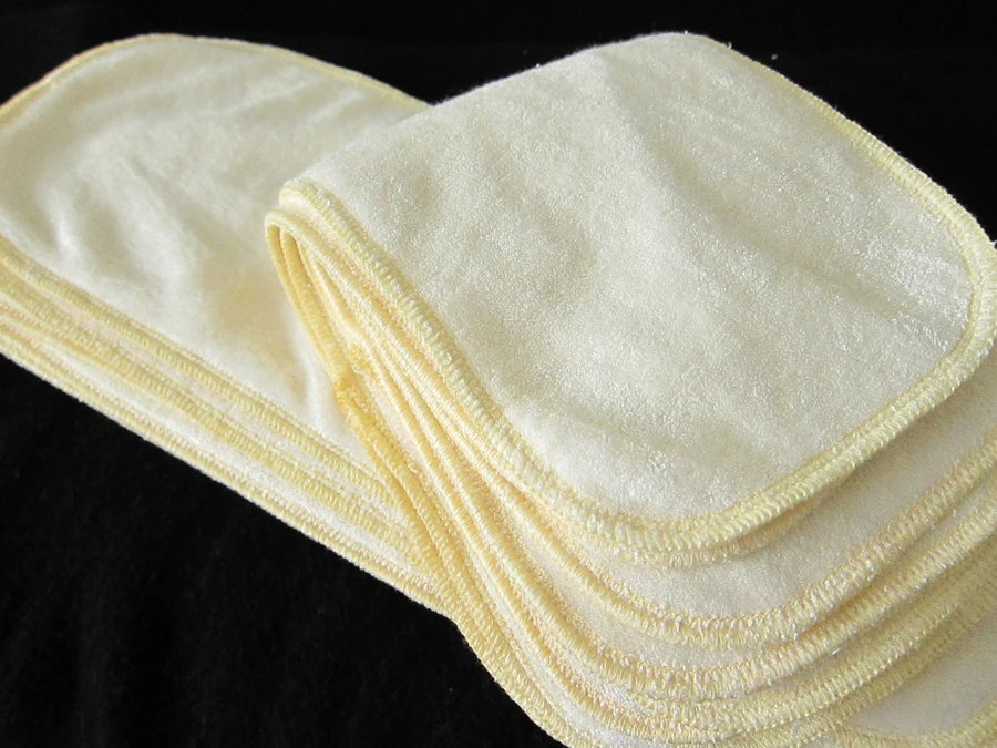 10 штук натуральный бамбук Ткань Подгузники Антибактериальные Детские couche lavable многоразовые подгузники fraldas