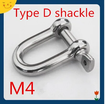 

100pcs/lot M4 Stainless steel 304 Type D Shackel /Type DEE Shackel