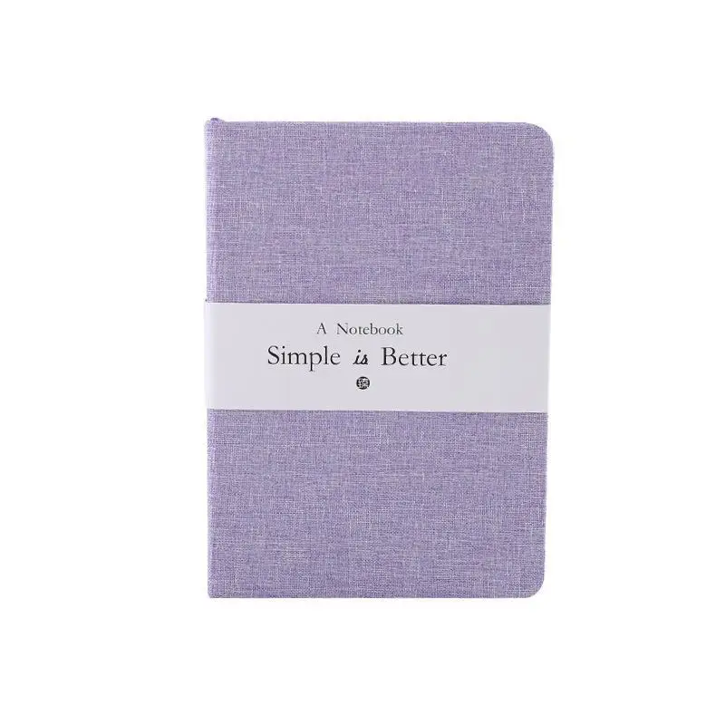 

Simple Plain Cloth Hand Book Notebook Blank Horizontal Line Inside Page Diary Travelers Notebooks School Supplies