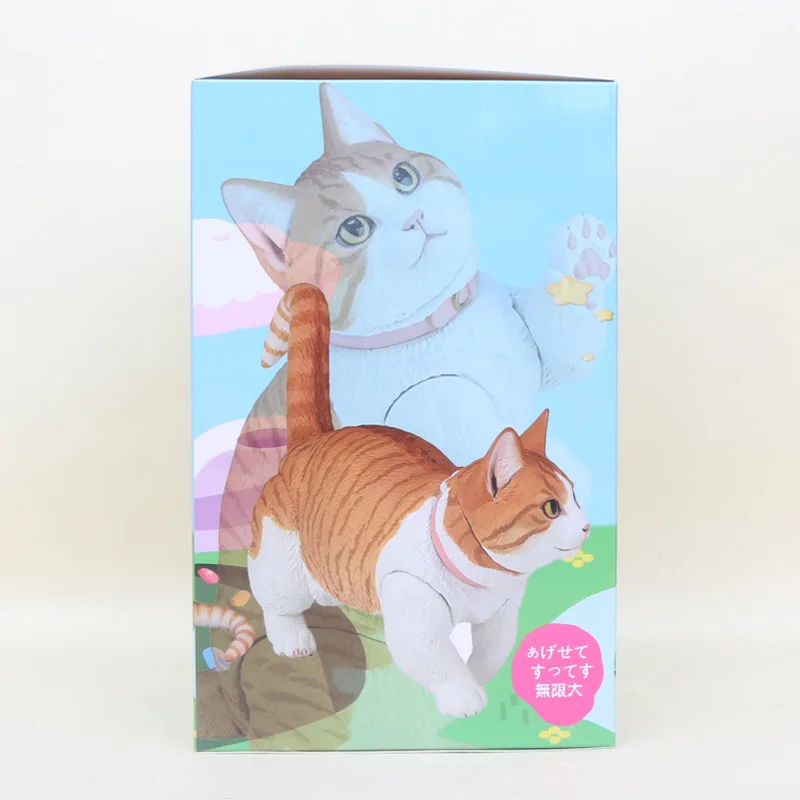 Фигурка кошки из аниме 10 см белая кошка фигурки животных масштаб 1/10 симпатичные