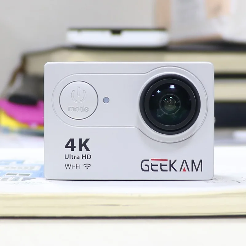 GEEKAM Экшн-камера H9 H9R, оригинальная ультра спортивная водонепроницаемая камера go HD 4K WiFi 1080P 60fps pro, уличная спортивная камера 170D - Цвет: H9 Silver