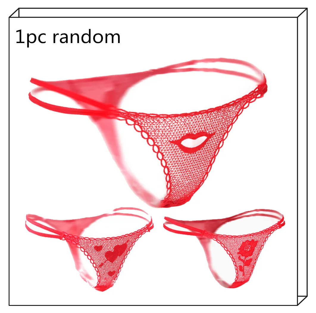 1 шт. женские сексуальные кружевные стринги с розами креативные романтичные