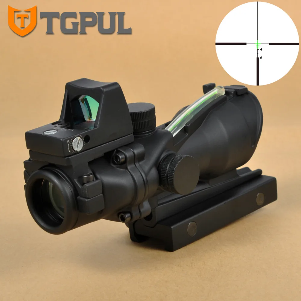 TA31 РМР ACOG 4X32 Сфера зеленый или красный Перекрестие баллистическая сетка Красный