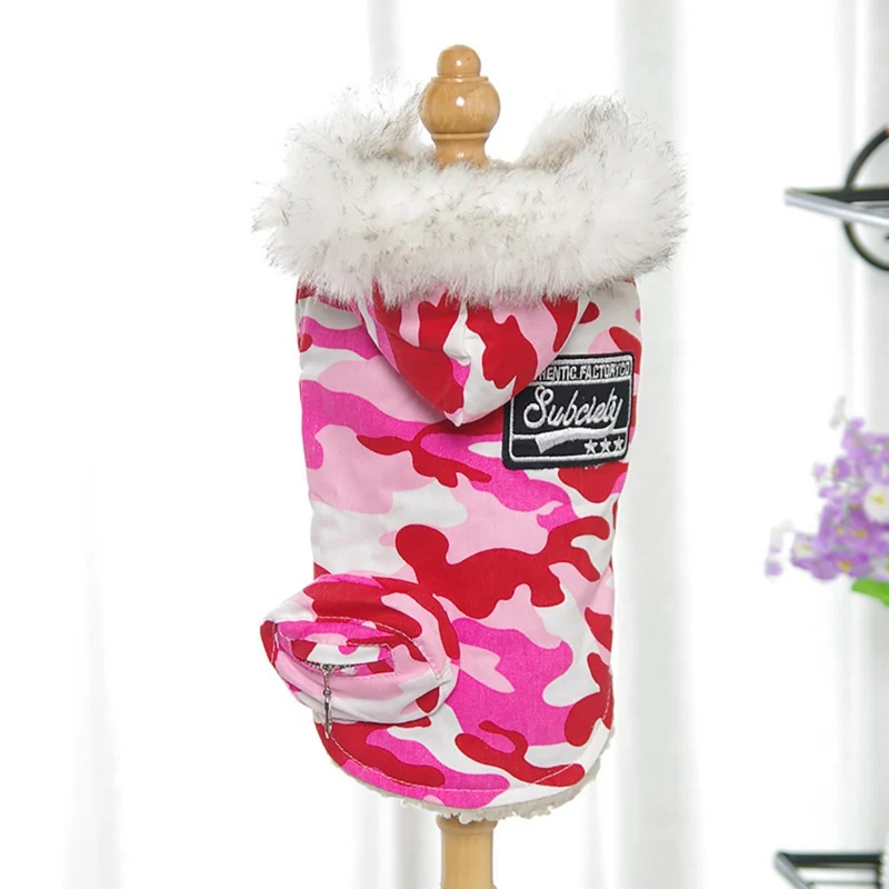 Теплый зимний Камуфляжный утепленный жилет для собак пальто осени и зимы теплое