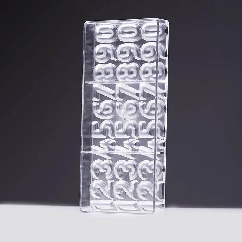 LONSI 3D неразъемная форма для шоколада цифровой 0-9 шоколад пластик кухонные