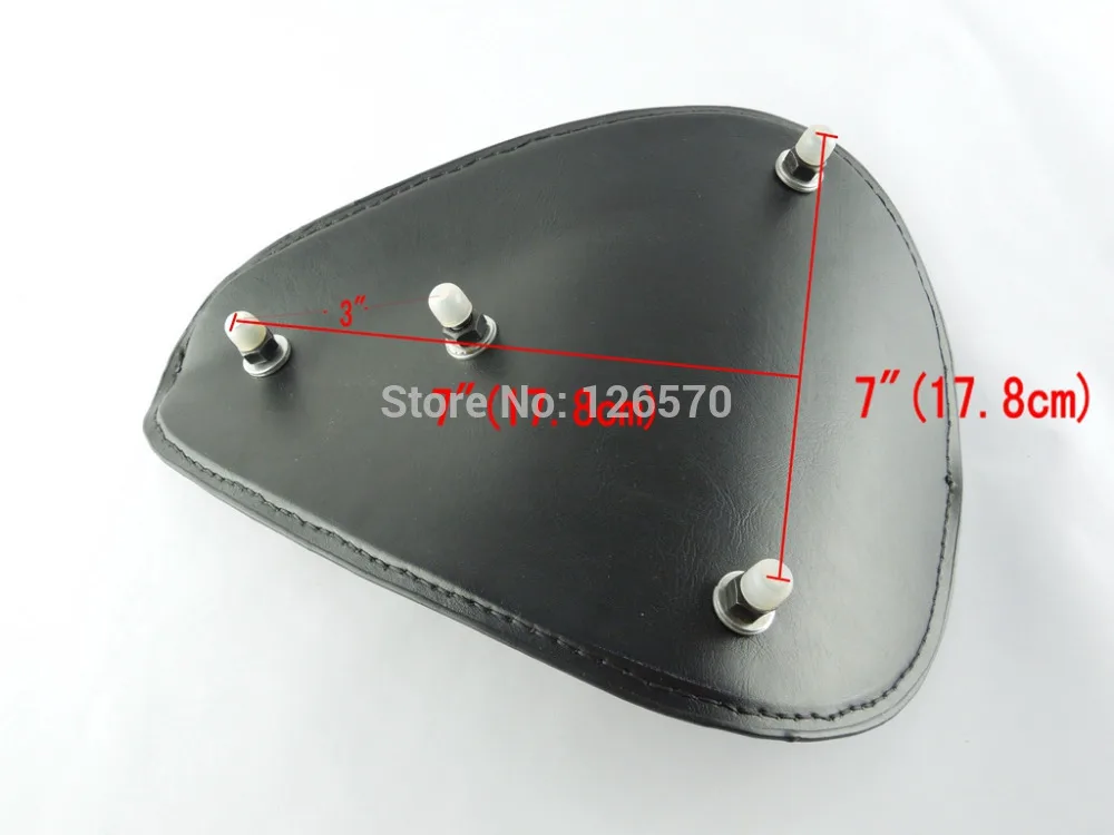 

Black Motorcycle Leather Solo Seat 2.5" Springs Mount Kits For Harley Honda Yamaha Kawasaki Chopper Bobber Cafe Racer Custom