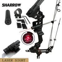 bow sight 50 100m range 635 655nm red dot laser sight pistol adjustable 11mm 20mm picatinny rail hunting accessories
