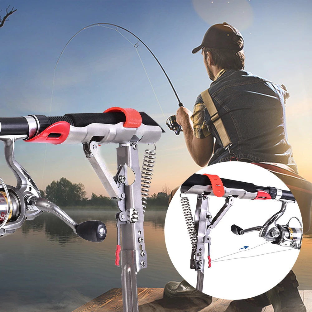 Bracket Accessory Sea Adjustable Folding Automatic Spring Gift Tool Bite Anti-slip Stainless Steel Fishing Rod Holder Outdoor | Спорт и