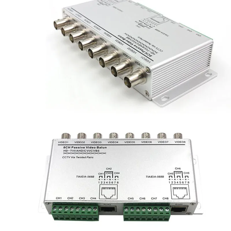Бесплатная доставка 8CH AHD пассивный Vedio Balun высокой четкости 720 P/1080 P AHD/HDCVI/HDTVI BNC к UTP