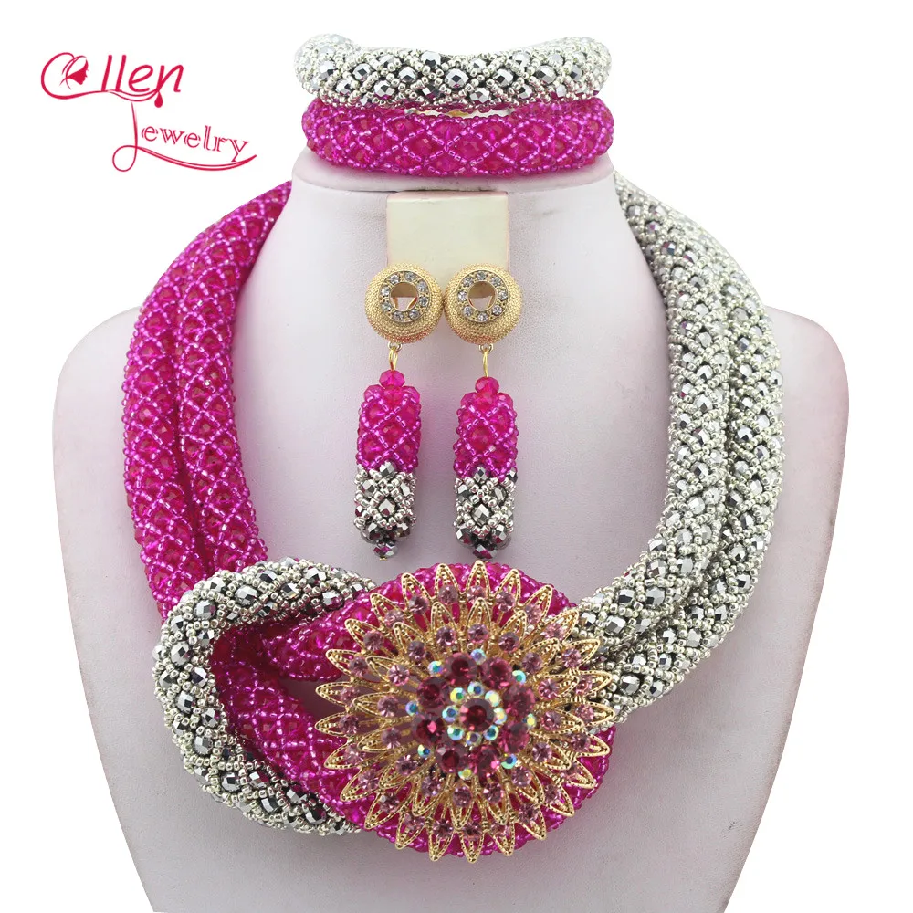 Нигерийские Свадебные бусы африканские бусины ювелирные наборы ручная работа