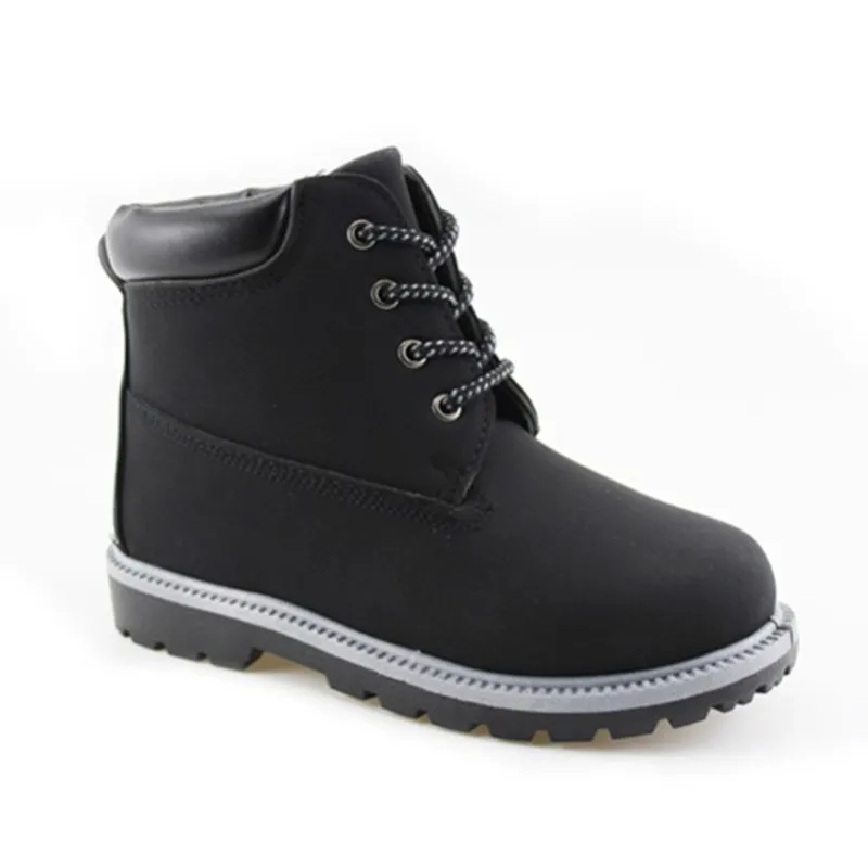 JABASIC Kids Shoes 2019 New Winter PU Leather Boots Boys Non-slip Waterproof Rain Sport Sneakers Children | Мать и ребенок