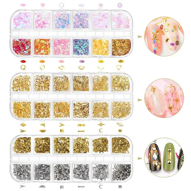 6 шт. набор для дизайна ногтей с искусственными драгоценными камнями 1 пинцет и