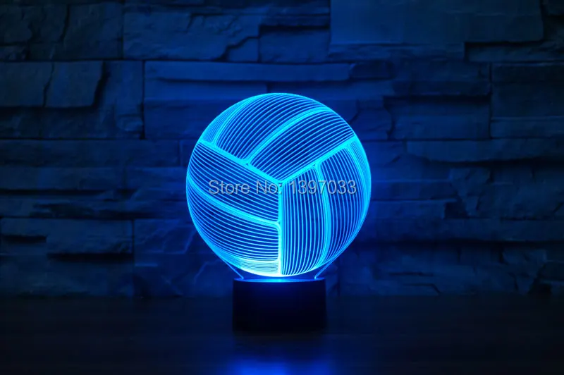 Volleyball Shape 3d Nightlight Visual Decor USB Charged Bedsides Lamps Voleibol Bedroom Moon Light Xmas Gift Decoration Lights | Лампы и