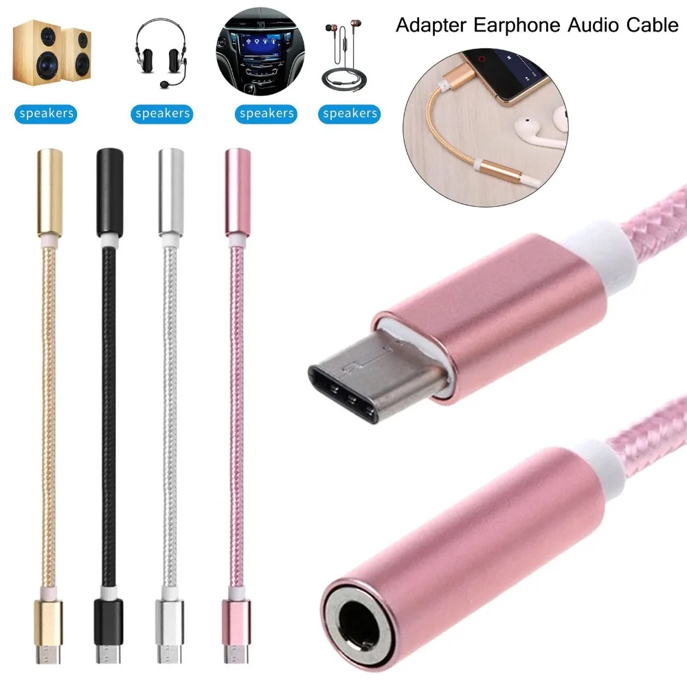 Кабель адаптер для наушников Type C 3 5 мм USB 1 штекер AUX аудио разъем смартфонов Xiaomi 6