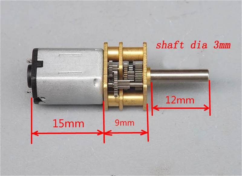 10 шт. N20 микро мини мотор-редуктор DC 3V 5V 6V длинный вал для DIY деталей модели робота