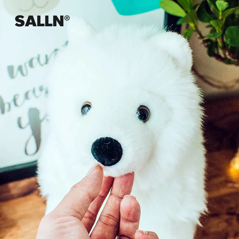 29 см милая плюшевая игрушка Samoye dog супер мягкая для симуляции животных сна