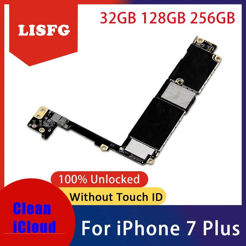 Разблокированная материнская плата для iPhone 7 Plus, материнская плата с системой IOS, 32 ГБ, 128 ГБ, 256 ГБ, для iPhone 7 Plus, материнская плата без Touch ID