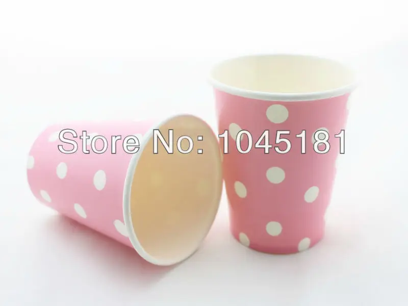 Розовая посуда для вечерние одноразовые бумажные стаканчики деревянная ложки