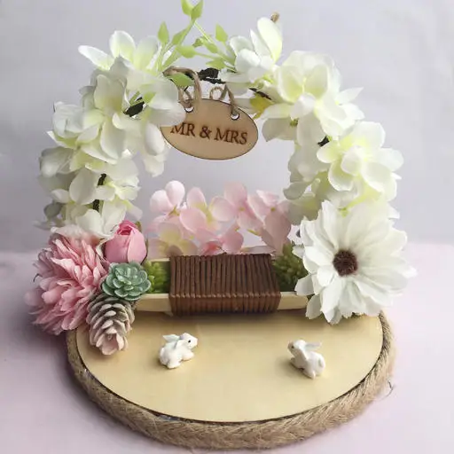 White Ring pillow A 1 шт., креативное лесное гнездо для помолвки, помолвки, свадьбы, с именем, деревенский цветок, обручальные кольца, коробки, кольцо, подушка, цветок - Цвет: White Ring pillow A